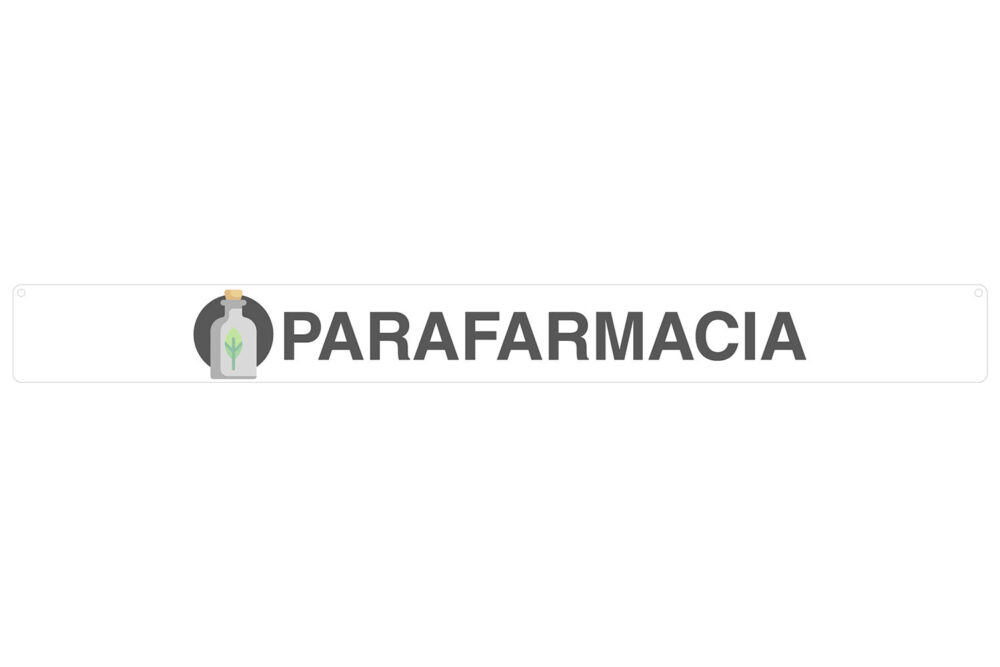 Carteles colgantes parafarmacia blanco