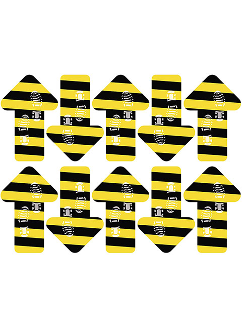 Flechas de vinilo adhesivo amarillo y negro 10