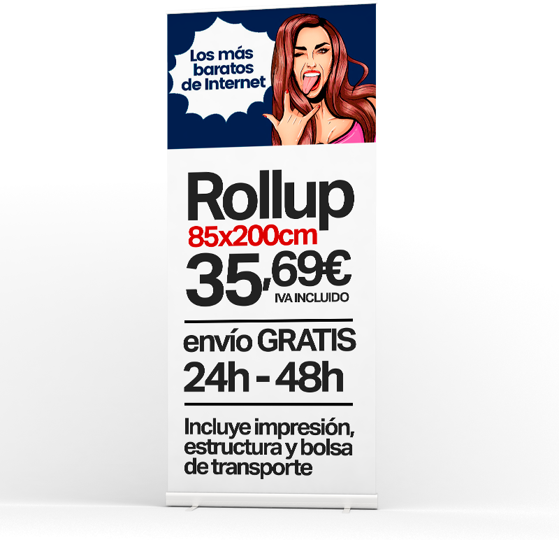 Roll-Up Publicitario 24H - Promo desde 45,99€ ·